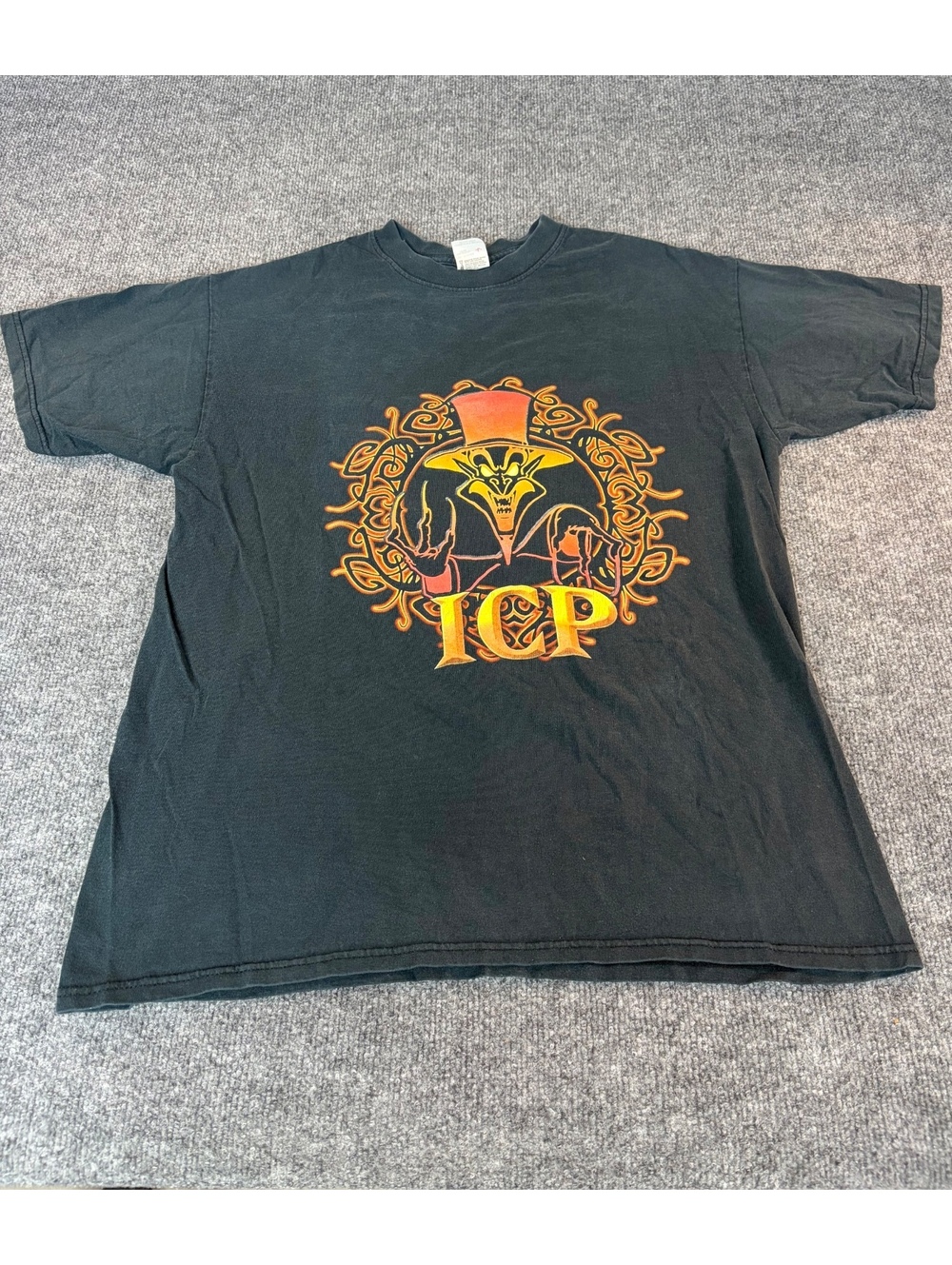 Vintage 2002 Insane Clown Posse ICP Ringmaster t shirt L Distressed